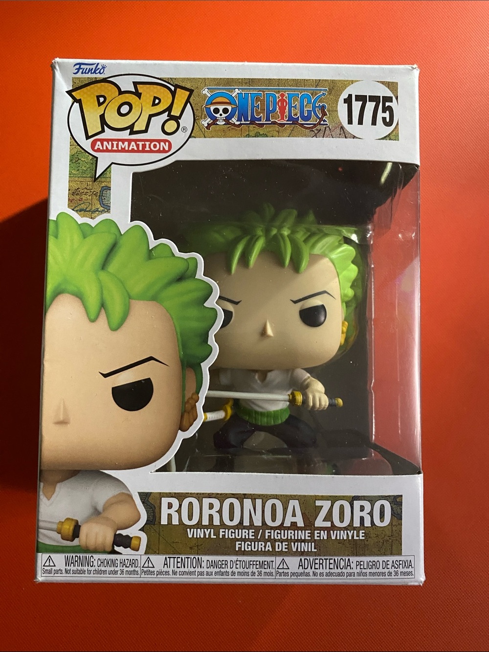 Funko Pop! Roronoa Zoro Vinyl Figure - Green and Gold Accents